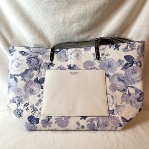 Victoria's Secret Blue Floral Tote Bag